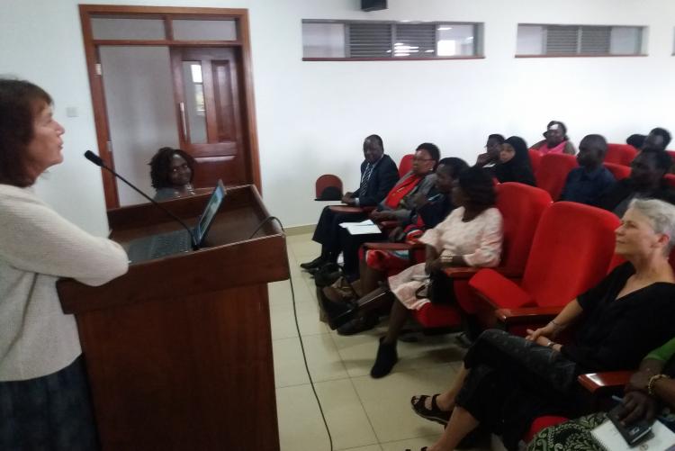 Students attending a talk Session